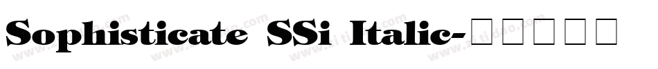 Sophisticate SSi Italic字体转换